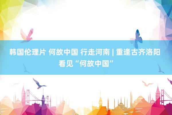 韩国伦理片 何故中国 行走河南 | 重逢古齐洛阳 看见“何故中国”