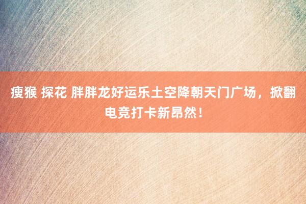 瘦猴 探花 胖胖龙好运乐土空降朝天门广场，掀翻电竞打卡新昂然！