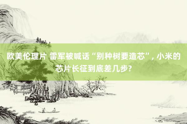 欧美伦理片 雷军被喊话“别种树要造芯”, 小米的芯片长征到底差几步?